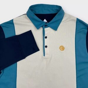 $79 Burton Shirt Mens Medium Polo Retro Midweight Dry Ride Long Sleeve Colorful